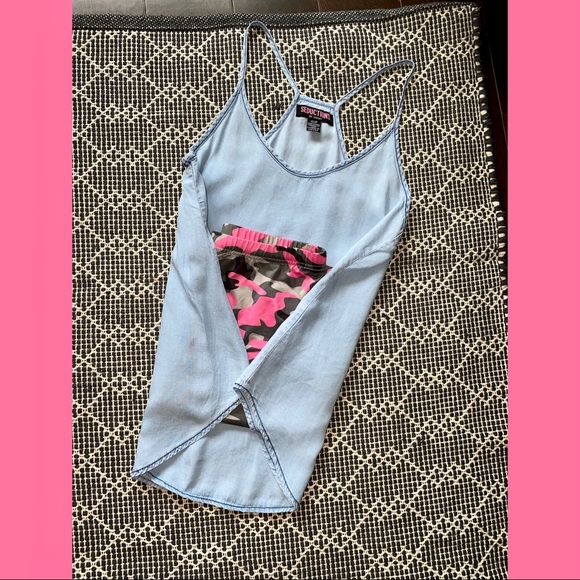 100% Tencel Blue Tank Shirt XS - Picture 4 of 6